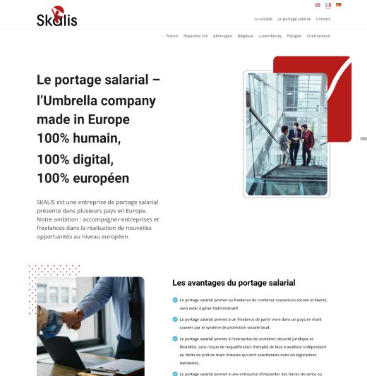 Site Internet de portage salarial en Europe