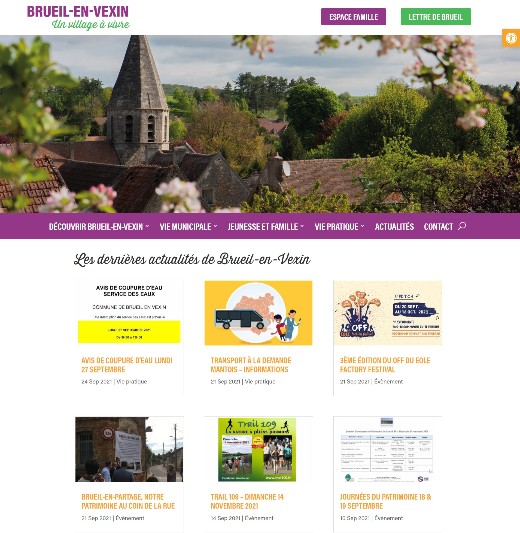 Site internet de la mairie de Brueil-en-Vexin dans les Yvelines